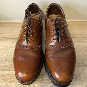 FootJoy Brown Leather Oxford Golf Shoes Size 9 Style 55202